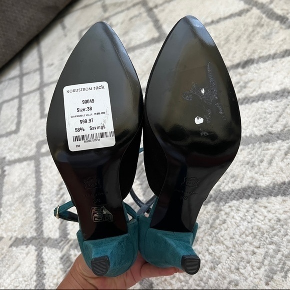 24. Hudson London Womens Dress Shoes Ankle Strap Color-blocked Sz 38 EU / 7 US - Picture 11 of 11